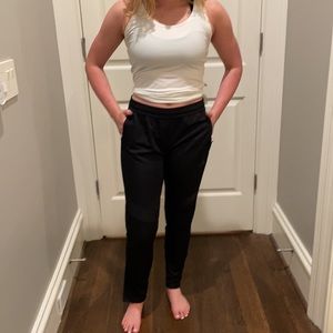 Adidas women’s black jogging pants w zipper@ankle